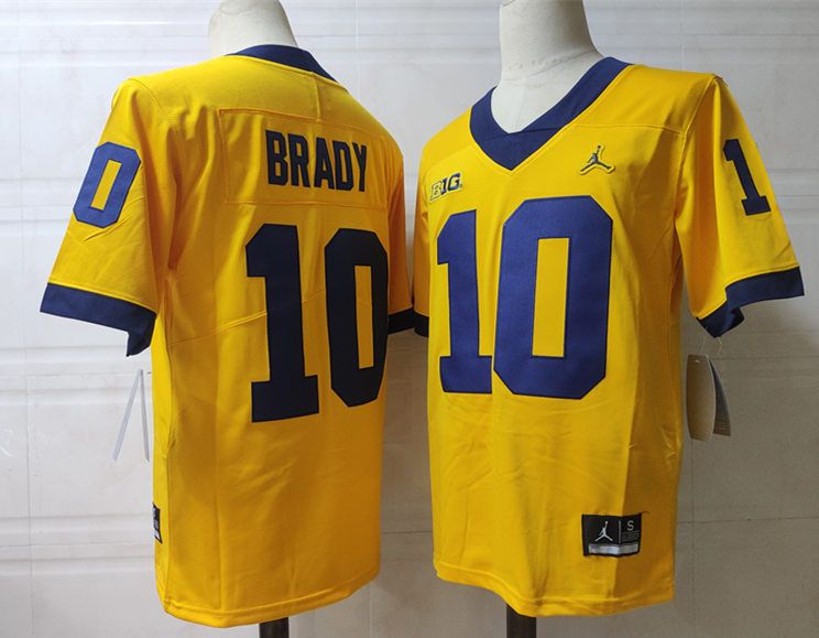 Men Michigan Wolverines #10 Brady Yellow 2024 Vapor NCAA Jersey->ncaa teams->NCAA Jersey